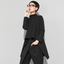 Asymmetrisk dametop, sort 4