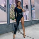 Asymmetrisk jumpsuit för kvinnor B857 1