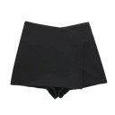 Asymmetrisk minikjol med hög midja för kvinnor Elegant kort kjol för stan Snygg kjol för fest Modernt streetwear-mode 3
