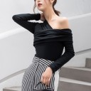 Asymmetrisk off-shoulder top til kvinder 2