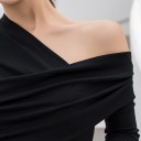 Asymmetrisk off-shoulder top til kvinder 4