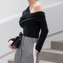 Asymmetrisk off-shoulder top til kvinder 5