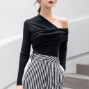Asymmetrisk off-shoulder-topp för kvinnor 2