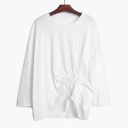 Asymmetrisk oversized T-shirt til kvinder 5