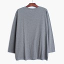 Asymmetrisk oversized T-shirt til kvinder 2