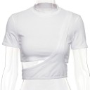 Asymmetrisk sexet top til kvinder 8