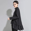 Asymmetrisk sweatshirt til kvinder med flæser 6
