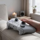 Ασύρματο χειριστήριο παιχνιδιών για Nintendo Switch 1 και 2 με joysticks TMR με ρυθμιζόμενη τάση και USB δέκτη για Windows, Android και iOS 6