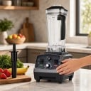 Asztali mixer BioloMix 2200 W 3 LE időzítővel és fordulatszám-szabályozással 2 l BPA-mentes edény Fekete Smoothie-hoz és jégzúzáshoz Konyhai robotgép 9
