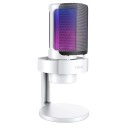 Asztali USB mikrofon PC-hez RGB háttérvilágítással Monitoring Érintéses némítás Fém pop-szűrő Plug and Play kondenzátor mikrofon 2