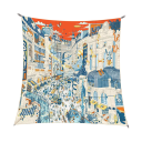 Ateljé fyrkantig scarf Franska gatan Dam mode trend Multifunktionell scarf för huvud, hals och kropp Elegantisk design 1