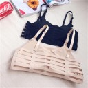 Αθλητικό bralette σουτιέν χωρίς μπανέλες με λωρίδες στην πίσω πλευρά Ρυθμιζόμενες τιράντες Καθολικό μέγεθος για περίμετρο στήθους 62 έως 92 εκ. 4