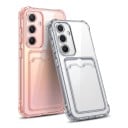 Átlátszó hátlap a Samsung Galaxy A16 5G-hez kártyazsebbel Tartós Megerősített sarkok Kameravédelem Rugalmas anyag Okmányokhoz 6