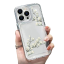 Átlátszó védőburkolat iPhone 15-höz, fehéren virágzó ágak 1
