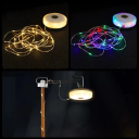 Atmospheric LED Camping Lamp with 10m Chain Warm White and Coloured Lighting Decorative Light Chain for Parties and Camping 3