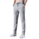 Atmungsaktive, elastische Herrenhose mit gerader Passform, lässige und bequeme Hose für den Alltag, lockere Taille, stilvolle, luftige Hose 6