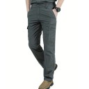 Atmungsaktive Herren Outdoor Cargohose Dünne Wanderhose Schnelltrocknende leichte Sporthose zum Wandern und Reisen 4