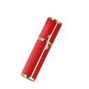 Atomizador de viaje para perfume 5 ml de PU cuero y metal con detalles decorativos en dorado frasco compacto para llevar fragancia 3