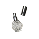 Atomizador de vidrio para perfume en forma de rosa 10 ml frasco decorativo con tapa para llevar fragancia en el bolso 1