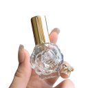 Atomizzatore in vetro per profumo a forma di rosa 10 ml flacone decorativo con tappo per il trasporto della fragranza nella borsa 2