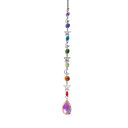 Atrapasueños colgante arcoíris 40 cm Decoración de cristal con estrellas y lunas Colgante para ventana y balcón 1