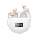 Audífonos recargables intraaurales con estuche y pantalla LED duración 25 horas USB-C amplificación de sonido 28 dB beige para personas mayores 2