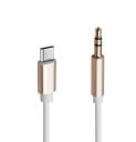 Audio kaapeli USB-C:stä 3,5 mm jackiin 80 cm Suorat liittimet Puhelimen liittämiseen kaiuttimeen tai autoradioon AUX-sisäänmenolla 6