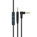 Audio kabel med mikrofon og controller til hovedtelefoner Bose QC25 og QC35 Konektorer 2,5 mm og 3,5 mm jack Lydstyrke- og opkaldskontrol Længde 1
