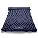 Aufblasbare Isomatte für 2 Personen mit integrierter Pumpe 200 × 120 × 5 cm Nylon integriertes Kissen 17 cm leicht 1,2 kg für Camping 5
