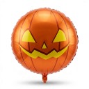 Aufblasbare Kürbisballons 4D Set 3 Stück Halloween Dekoration 56 cm Runde orange mit gelbem Gesicht Party Dekoration für Halloween 6