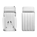 Aufblasbare Matratze für Kinder 95 x 48 cm PVC Ergonomische Welle Verstellbarer Gurt Doppelter Seitenblock 10 cm Reisebett für Auto und Flugzeug 2