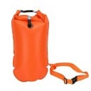 Aufblasbare Schwimmboje 27,5×60 cm mit Stauraum und Hüftgurt Airbag aus strapazierfähigem PVC für Wassersport, Schleppen und sicheres 3