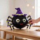Aufblasbarer Stehender Ballon Spinne mit Hexenhut 96 x 82 cm Schwarz Lila und Grün Halloween Dekoration für Zuhause und Geschäft 6
