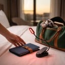 Aufladbare LED-Lampe für Bücher mit Clip Rotes Licht 620 nm Ohne blaues Licht 3 Helligkeitsstufen 1000 mAh USB-C Schwarz Zum Lesen in der Nacht 7