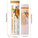 Augencreme mit Retinol und Kurkuma im Stick 15 g Gegen Schwellungen und Augenringe Hautstraffung Feuchtigkeitsversorgung Faltenglättung 2