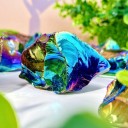 Aura obsidian rå sten Naturlig kristall Oregelbunden mineral Dekoration Hushåll Aura Energi Gåva Meditation Rengörande ädelsten 6