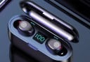 Auricolari wireless in-ear con custodia di ricarica e funzione powerbank 2000 mAh Bluetooth 5.0 Controllo della musica e delle chiamate Display 3