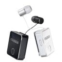 Auricular Bluetooth 5.0 handsfree com microfone e clipe Controle de chamadas e música Alcance 10 m Autonomia 10 horas Dimensões 3,6 x 3,6 x 1,2 5