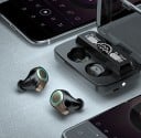 Auriculares inalámbricos intrauditivos con micrófono Bluetooth 5.1 Control de música y llamadas Estuche de carga de 3500 mAh con pantalla de estado 2
