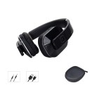Auriculares inalámbricos sobre la oreja con funda Bluetooth 5.0 Control de volumen y música Almohadillas acolchadas Rango de 10 Hz a 40 kHz Negro 2