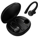 Auriculares sem fios com ganchos e microfone Bluetooth 5.0 com alcance de 10 m Controlo de música e chamadas Caixa para armazenar 4