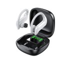 Auriculares sem fios intra-auriculares com ganchos para as orelhas Caixa de carregamento com ecrã de estado da bateria Bluetooth 5.0 Controlo 1