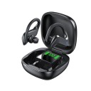 Auriculares sem fios intra-auriculares com ganchos para as orelhas Caixa de carregamento com ecrã de estado da bateria Bluetooth 5.0 Controlo 2