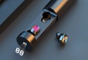 Auriculares sem fios intra-auriculares com microfone Bluetooth 5.0 Caixa de carregamento em forma de cilindro com visor Controlo de volume e chamadas 2