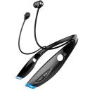 Auriculares sem fios para o pescoço com microfone Arco dobrável Bluetooth 4.0 Controlo de volume e música Duração de 6 a 8 horas Dimensões 17 x 5