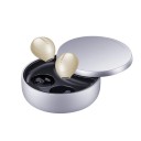 Auriculares sem fios tipo earbud com estojo de carregamento redondo Bluetooth 5.0 Controlo de música e chamadas Dimensões do auricular 1,7 x 1