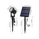 Aurinkoenergialla toimiva LED-kohdevalaisin IP65 vedenpitävä ulkokäyttöön tarkoitettu värikäs valo puutarhaan, koristeellinen valaistus talon aidalle 3