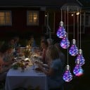 Aurinkoinen LED-riippuvalaisin 6 lamppua 50 cm muovi monivärinen valaistus puutarhaan parvekkeelle ja sisätiloihin 5