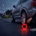 Aurinkoinen varoitus-LED-valo Vahva magneetti Hätätilanteiden turvallisuusvilkku Hämäräanturi Sateenkestävä Punainen Autoille ja kuorma-autoille 4