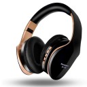 Auscultadores Bluetooth over-ear com autonomia de 10 horas e sensibilidade de 120 dB Almofadas acolchoadas Superfície brilhante Cabo de áudio 4